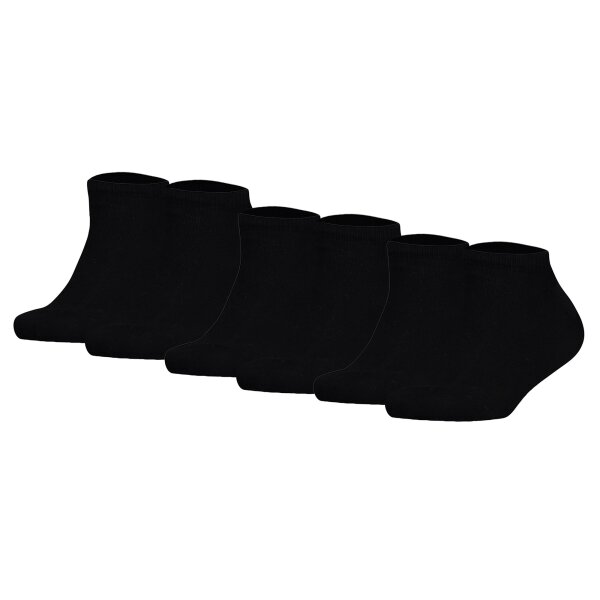 TOMMY HILFIGER Kinder Sneaker Socken, 6er Pack - Teen, TH, Baumwolle, Uni, 23-42 Schwarz 31-34