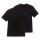 SCHIESSER Herren American T-Shirt 2er Pack - 1/2 Arm, Unterhemd, V-Ausschnitt Schwarz 3XL