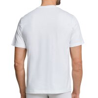 SCHIESSER Herren American T-Shirt 2er Pack - 1/2 Arm, Unterhemd, V-Ausschnitt Weiß L