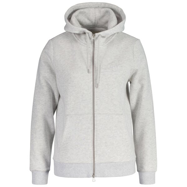 GANT Damen Sweatjacke - REGULAR TONAL SHIELD ZIP HOODIE, Kapuze, Logo, einfarbig