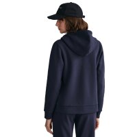 GANT Damen Sweatjacke - REGULAR TONAL SHIELD ZIP HOODIE, Kapuze, Logo, einfarbig Blau XS