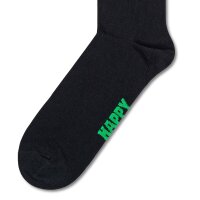 Happy Socks Unisex Socken, 5er Pack - Solid Socks, Baumwollmischung, einfarbig Schwarz 36-40