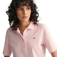 GANT Damen Poloshirt - SLIM SHIELD PIQUE POLO, Halbarm, Knopfleiste, Logo, uni Rosa M