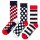 Happy Socks Unisex Socken, 3er Pack - Classic, Muster, Baumwollmischung, gemischte Farben Filled Optic 36-40