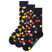 Happy Socks Unisex Socks, 3-Pack - Classic, Pattern, Cotton Blend, Mixed Colors Banana 41-46 (UK 7,5-11,5)