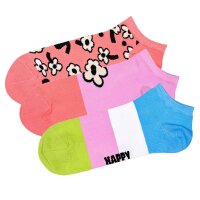 Happy Socks Unisex Sneaker-Socken, 3er Pack - Low Socks, Muster, Farbmix