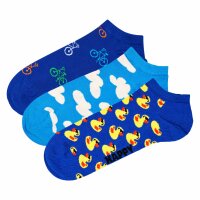 Happy Socks Unisex Sneaker-Socken, 3er Pack - Low Socks, Muster, Farbmix