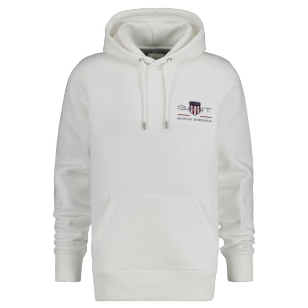 GANT Herren Hoodie - REGULAR MEDIUM ARCHIVE SHIELD, Kapuzen-Sweatshirt, Cotton-Mix Ecru 4XL