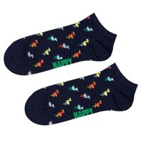 Happy Socks Unisex Sneaker-Socken, 3er Pack - Low Socks, Muster, Farbmix Navy 36-40
