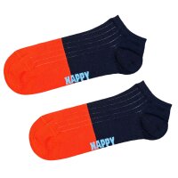 Happy Socks Unisex Sneaker Socks, pack of 3 - Low Socks, Pattern, Color Mix Navy 36-40 (UK 4-7)