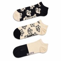 Happy Socks Unisex Sneaker-Socken, 3er Pack - Low Socks, Muster, Farbmix Pets 36-40