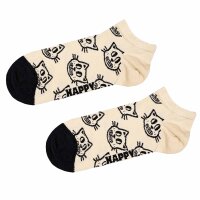 Happy Socks Unisex Sneaker Socks, pack of 3 - Low Socks, Pattern, Color Mix Pets 41-46 (UK 7,5-11,5)