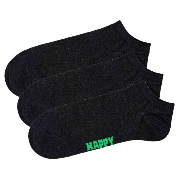 Happy Socks Unisex Sneaker-Socken, 3er Pack - Solid Socks Low, Baumwollmischung, einfarbig