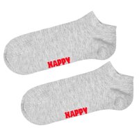 Happy Socks Unisex Sneaker-Socken, 3er Pack - Solid Socks Low, Baumwollmischung, einfarbig Grau/Blau/Grün 36-40