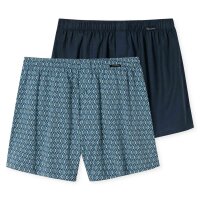 SCHIESSER mens woven boxer shorts, 2-pack - shorts, woven fabric, pattern