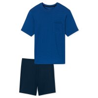 SCHIESSER Herren Schlafanzug Set - kurz, Rundhals-Ausschnitt, Baumwolle
