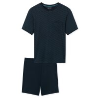 SCHIESSER Herren Schlafanzug Set - kurz, Rundhals-Ausschnitt, Baumwolle