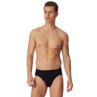 SCHIESSER mens briefs 3-pack - Supermini, Rio briefs, Essentials, Cotton Stretch Black L (Large)