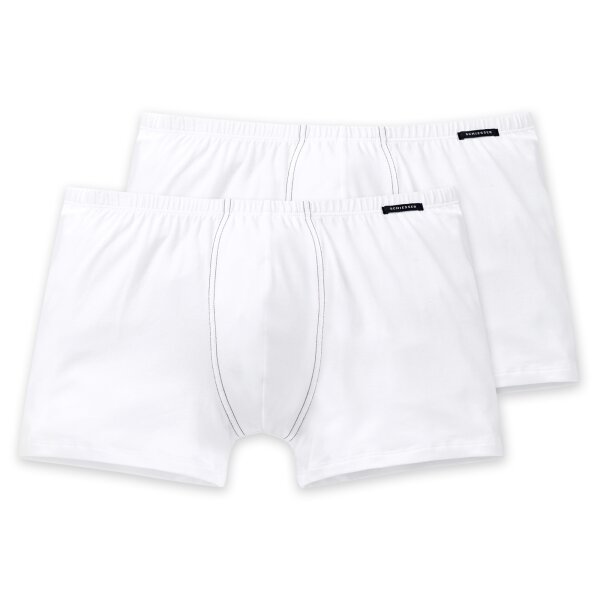 SCHIESSER Herren Shorts 2er Pack - Pants, Boxer, Essentials, Cotton Stretch Weiß 2XL