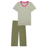 SCHIESSER womens pyjama set - nightwear, 3/4 short sleeves, pyjamas, pattern, cotton