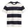 GANT mens striped T-shirt - BAR STRIPE T-SHIRT, round neck, short sleeves, cotton White M (Medium)