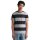 GANT mens striped T-shirt - BAR STRIPE T-SHIRT, round neck, short sleeves, cotton Grey M (Medium)