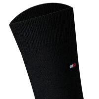 TOMMY HILFIGER Kinder Socken, 6er Pack - Basic, TH, 23-42, einfarbig Schwarz 35-38