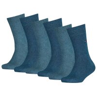 TOMMY HILFIGER Kinder Socken, 6er Pack - Basic, TH, 23-42, einfarbig Blau 23-26