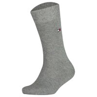 TOMMY HILFIGER Kinder Socken, 6er Pack - Basic, TH, 23-42, einfarbig Grau 35-38