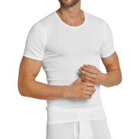 SCHIESSER Herren 1/2 Arm T-Shirt - Unterhemd, Jacke, Original Doppelripp, Wei&szlig; L