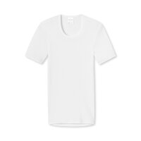 SCHIESSER Herren 1/2 Arm T-Shirt - Unterhemd, Jacke, Original Doppelripp, Wei&szlig; M