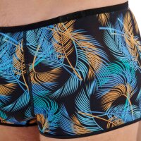 HOM Herren Trunks - Chico, Boxershort, Mikrofaser, gemustert Blau/Schwarz M