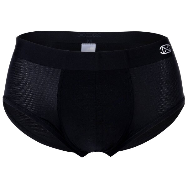 HOM mens briefs - H-Fresh, Comfort Mini Briefs, microfibre, single-coloured Black M (Medium)