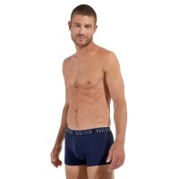 HOM mens boxer briefs 2-pack - Davide #2, boxer shorts, cotton blend Dark blue S (Small)