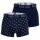 HOM Herren Boxer Briefs 2er Pack - Davide #2, Boxershorts, Baumwollmischung Dunkelblau S