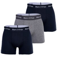 Marc O Polo Herren Boxer Shorts, 3er Pack - Boxer,Organic Cotton Stretch Dunkelblau/Grau S