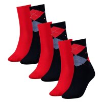 TOMMY HILFIGER Damen Socken, 6er Pack - Check Sock, Strümpfe, Rauten