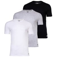 adidas Herren T-Shirt, 3er Pack - Active Core Cotton, Rundhals, Crew Neck, uni Schwarz/Weiß/Grau M