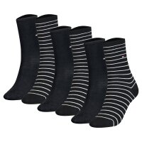 TOMMY HILFIGER Damen Socken, 6er Pack - Womens Patterned Styles Schwarz 39-42