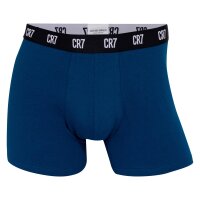 CR7 Herren Boxer Shorts, 5er Pack - Trunks, Organic Cotton Stretch Blau/Grün/Magenta S