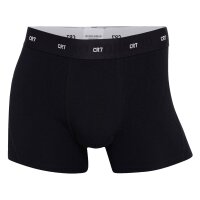 CR7 Herren Boxershorts, 3er Pack - Bambus-Viskose,Trunks, Cotton Stretch, Logobund Schwarz S