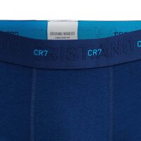 CR7 Mens Boxer Shorts, 3-pack - Bamboo Viscose, Trunks, Cotton Stretch, Logo Waistband Blue S (Small)