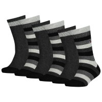 TOMMY HILFIGER Kinder Socken, 6er Pack - Basic Stripe, TH, Streifen, 23-42