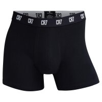 CR7 Men Boxer Shorts, Pack of 5 - Trunks, Travel Pouch, Cotton Stretch, Logo Waistband Black L (Large)