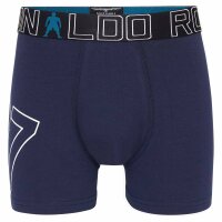 CR7 Boys Boxer Shorts, 5-Pack - Cristiano Ronaldo motifs,Trunks, Cotton Stretch, Logo Waistband Black/Blue/Turquoise 104/110
