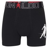 CR7 Boys Boxer Shorts, 5-Pack - Cristiano Ronaldo motifs,Trunks, Cotton Stretch, Logo Waistband Black/Blue/Turquoise 122/134