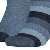 TOMMY HILFIGER Kinder Quarter-Socken, 6er Pack - Basic Stripe, Streifen, 23-42 Blau 39-42