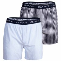 GANT mens woven boxer shorts, 2-pack - GINGHAM AND...