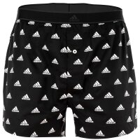 adidas mens woven boxer shorts, 2-pack - shorts, woven fabric, cotton, pattern Black S (Small)