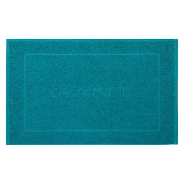 GANT bath mat - shower mat, terry cloth, organic cotton, logo, uni Turquoise 50x80cm